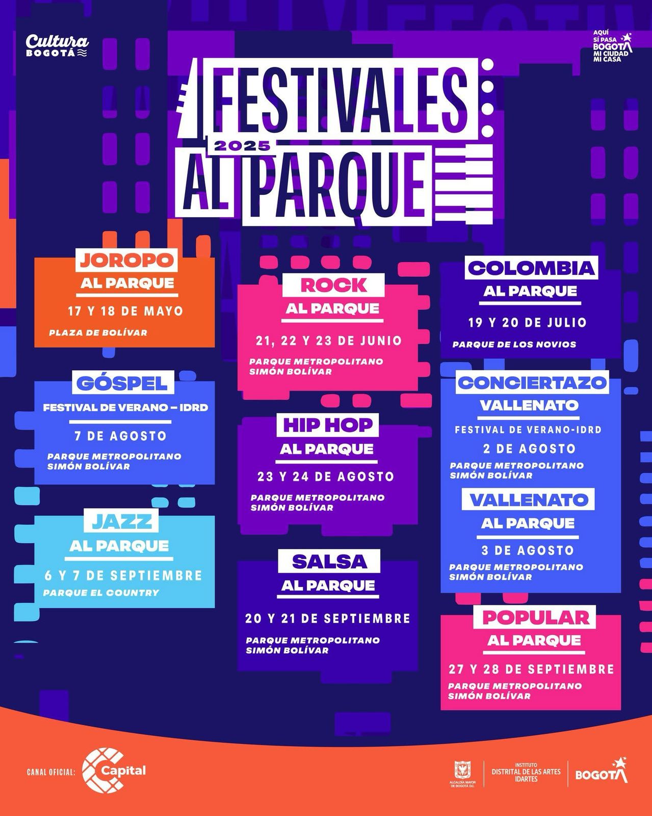 Festivales al Parque 2025 (Idartes)
