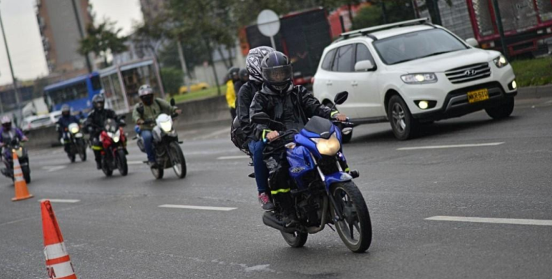 Motociclistas en Bogotá