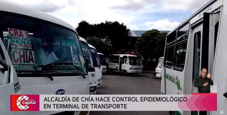 Jornadas de prevención contra el COVID-19 en la Terminal de Transporte de Chía