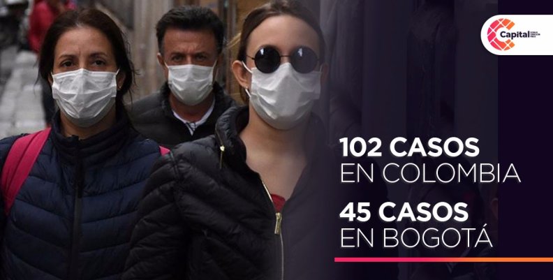 102 casos en Colombia