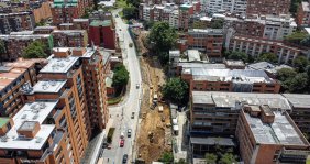 Obra de valorización en la calle 45