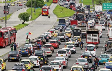 Congestión vial Bogotá