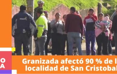 Barrios de la localidad de San Cristóbal resultaron afectados por una granizada